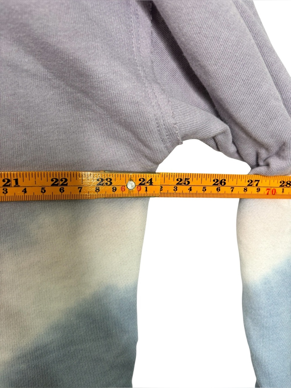 Free People FP Movement Tie-dye Cropped Crewneck Sweatshirt Lavender Orange SM - Picture 7 of 9